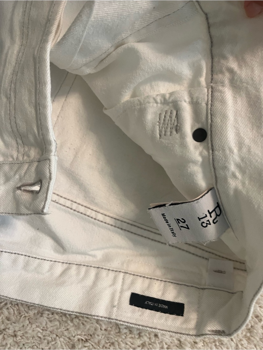 R13 Off-White Denim Jeans - Picture 7 of 8